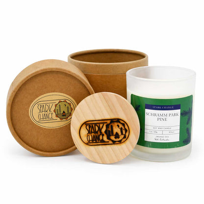 Schramm Park Pine Soy Wax Candle | 7 oz | Spark Change