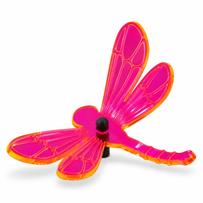 Small Garden Dragonfly Decor | Multiple Colors | Glowing Creation Red