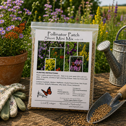 Mini Native Short Pollinator Patch Seed Mix | Prairie Legacy Inc.
