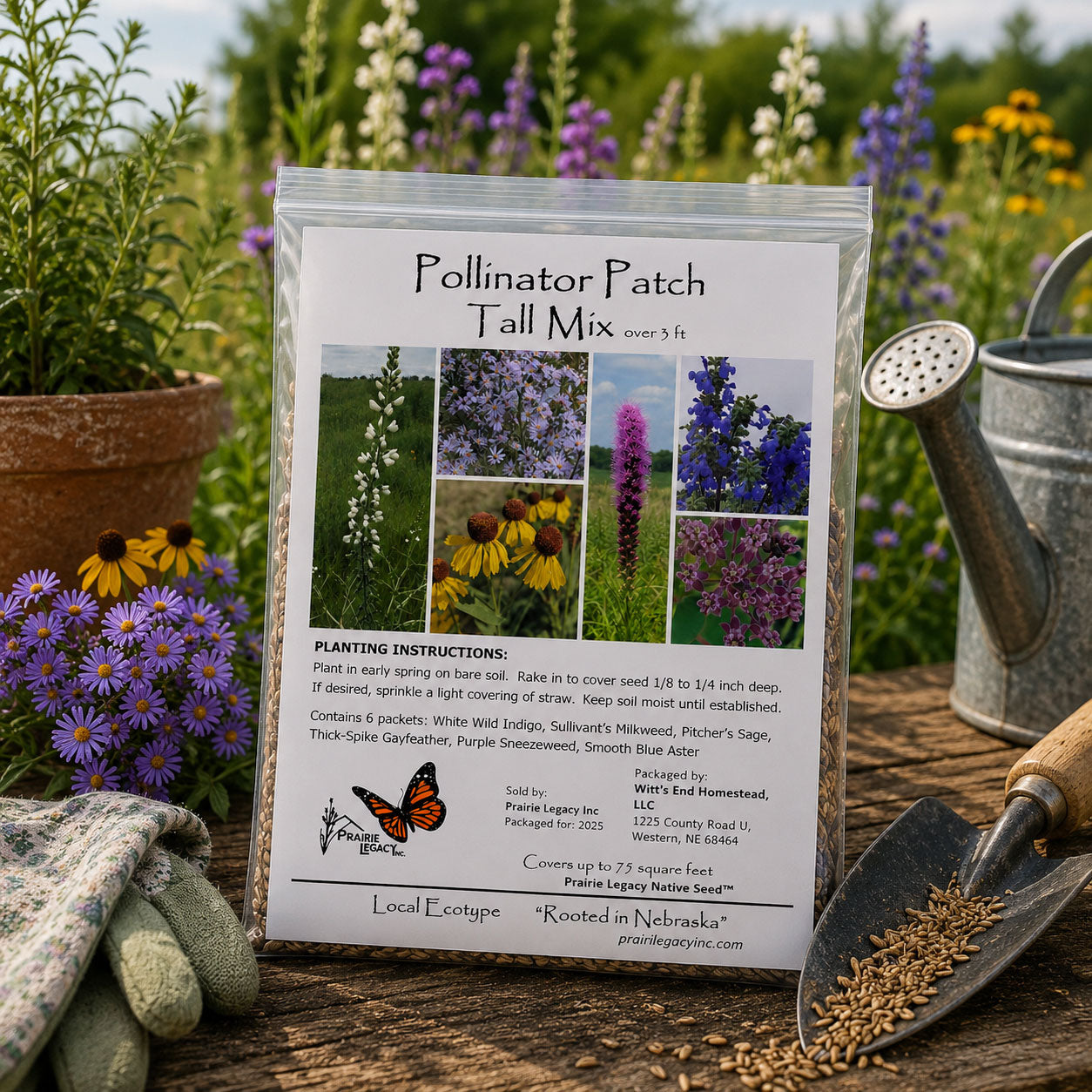 Mini Native Tall Pollinator Patch Seed Mix | Prairie Legacy Inc.