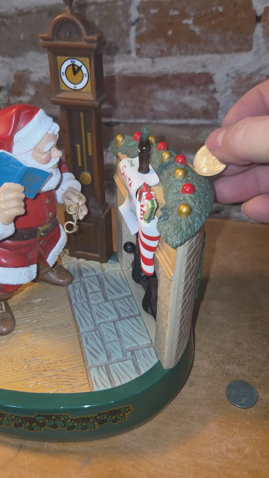Vintage Coca-Cola Ertl Santa Claus Mechanical Christmas Coin Bank 3rd in Series Coke 1995 scb1