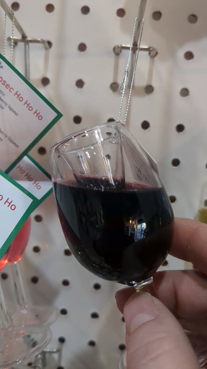 Merlot Wine with liquid inside ornament ow4