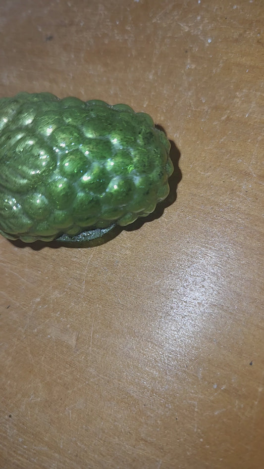 Vintage Antique Figural Glass Ornament Green Grape Cluster Christmas Ornaments for Feather Tree vo5