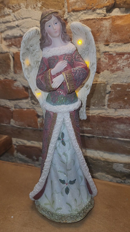 Symphony of Lights Angel Figurine Lights Up And Plays Silent Night an8