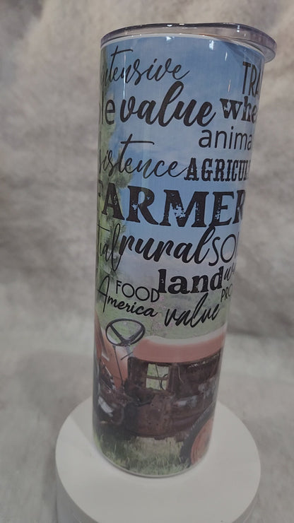 20 oz stainless steel, insulated tumbler farmer tf55