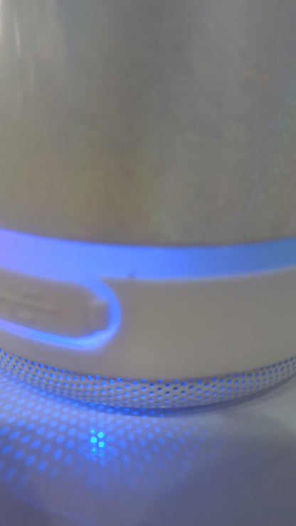 30 oz holographic rechargeable speaker on a tumbler sth1