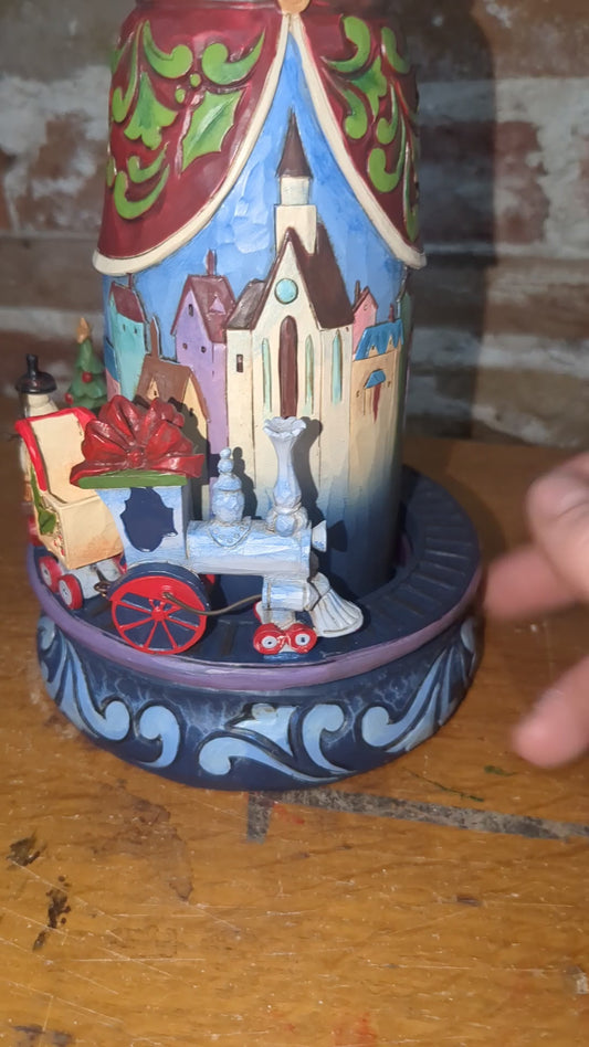 Jim Shore 4051543 Christmas Magic Is All Around Santa with Moveable Train with box 2015