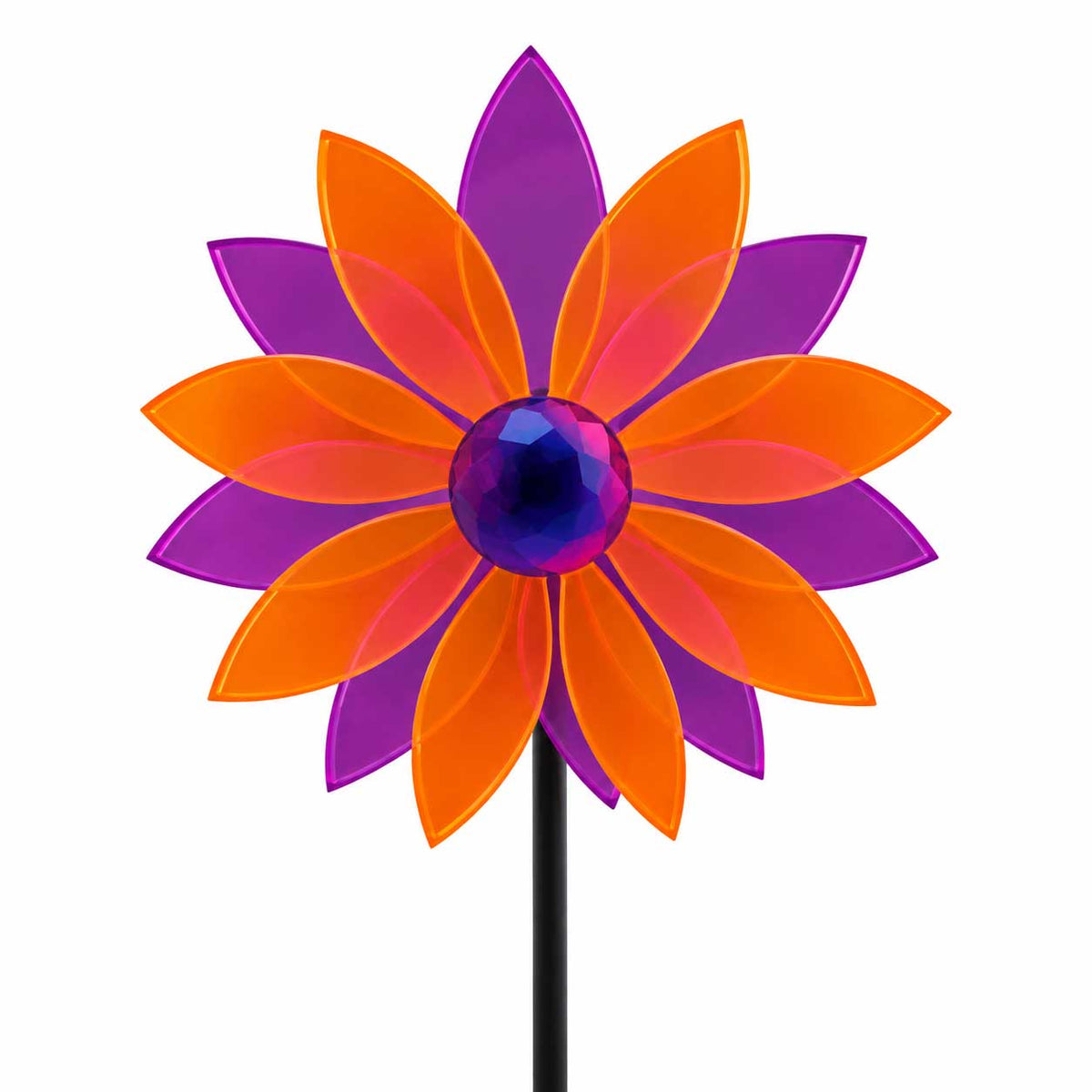 Flower Pinwheel Yard Decor | Multiple Colors | Glowing Creation Purple & Red