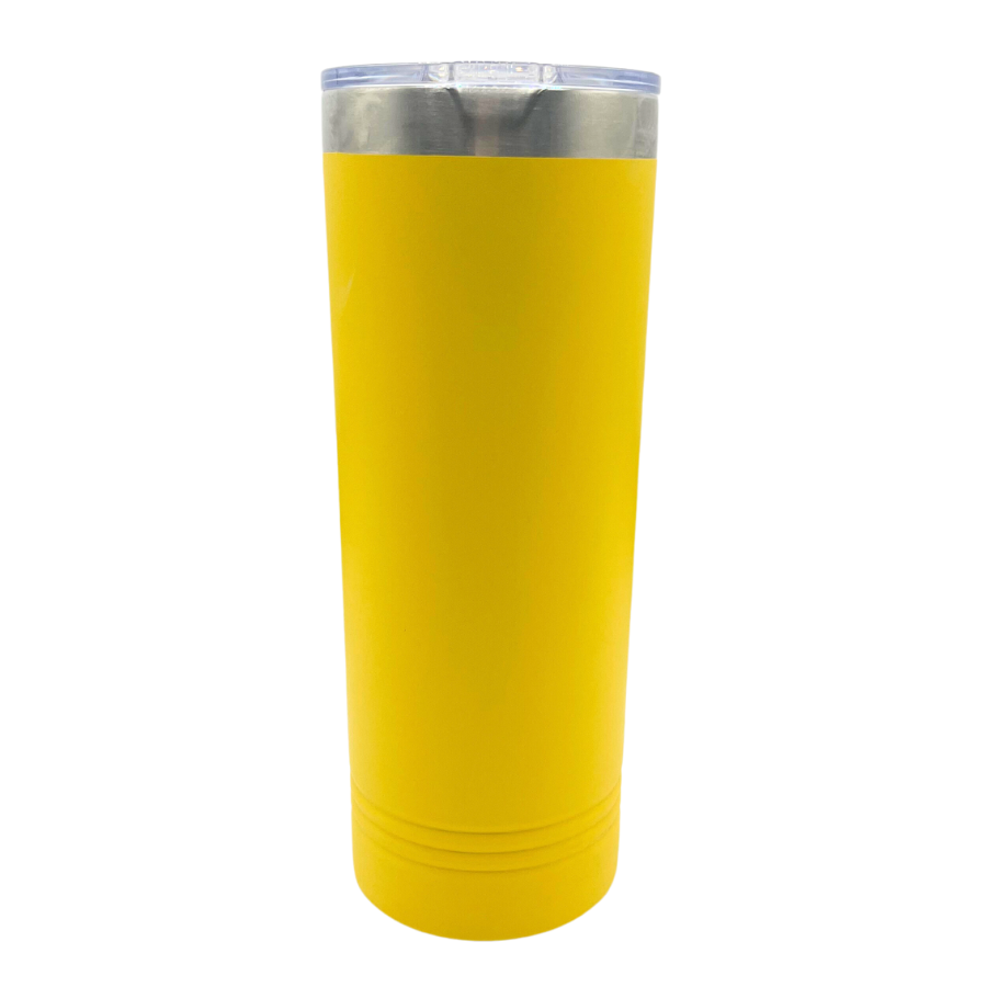 Skinny "Bee Happy" Tumbler with Slider Lid | 22 oz | Multiple Colors | RCK Creation & More