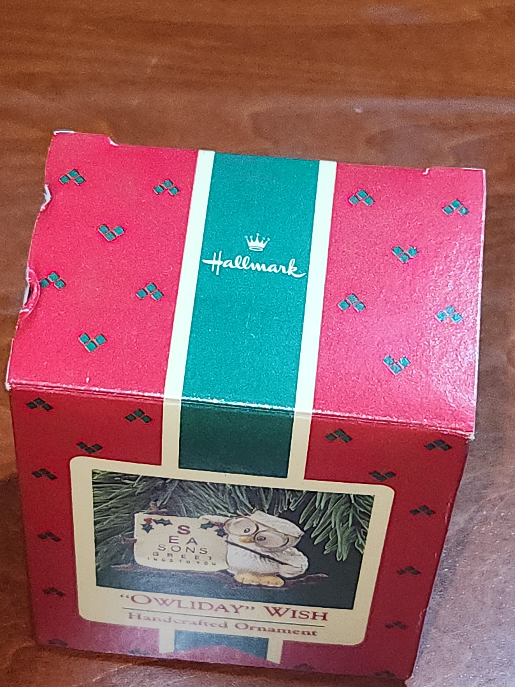 Vintage Hallmark Keepsake Ornament Miniature “Owliday” Wish 1987