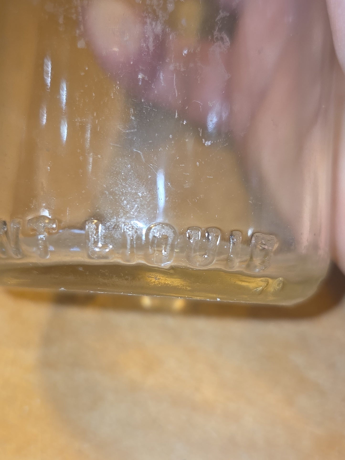 Vintage Milk Bottle Duraglas Half Pint Clear Glass vmb59