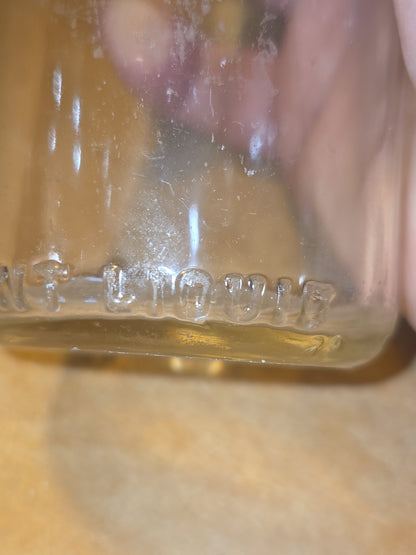 Vintage Milk Bottle Duraglas Half Pint Clear Glass vmb59