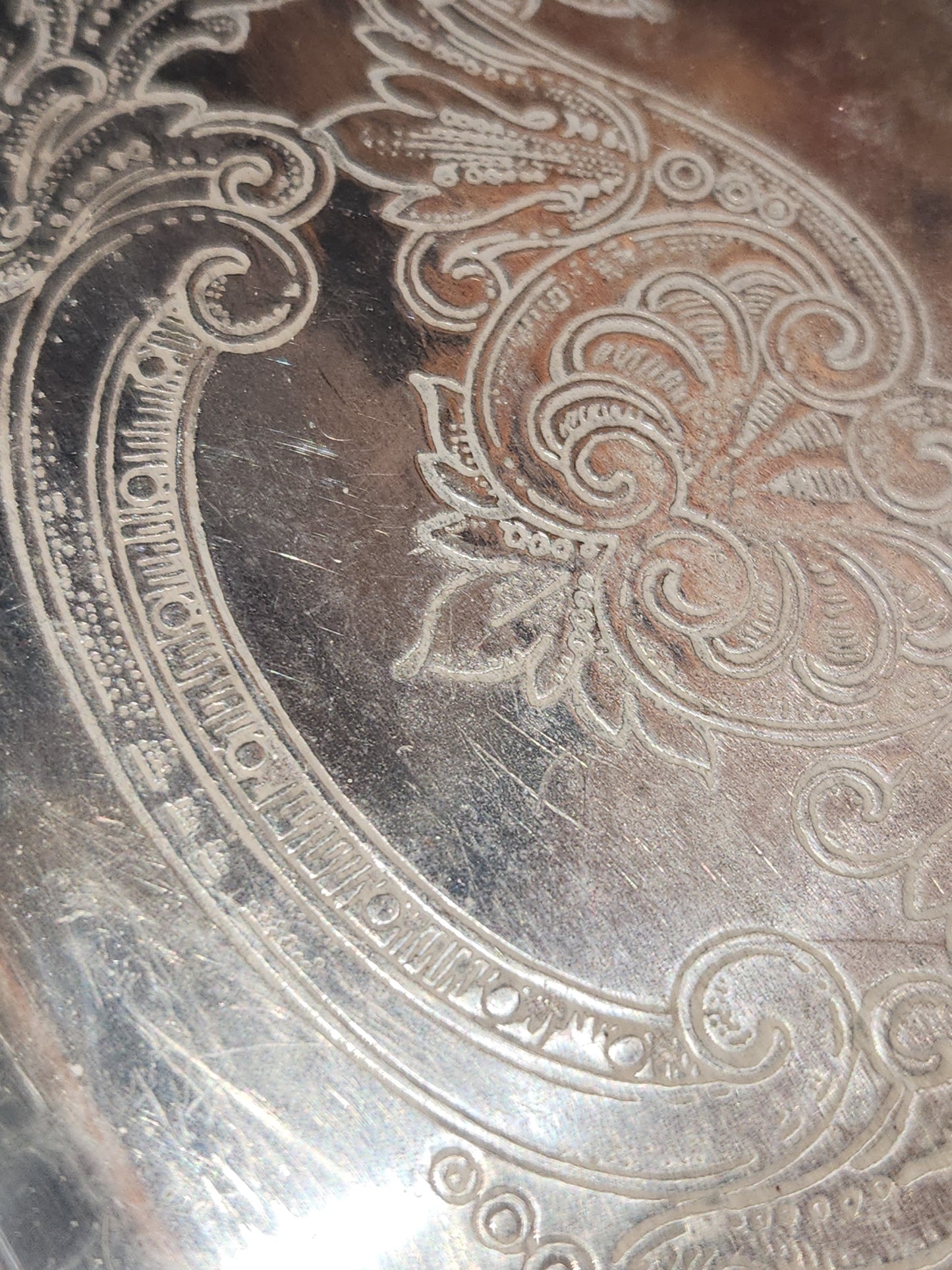 Vintage Serving Tray Leonard Silver Company Silverplated and Footed sp87
