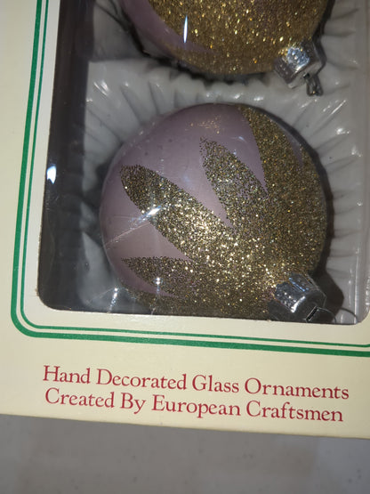 Christmas Classics Ornaments Lavender and Gold BO1