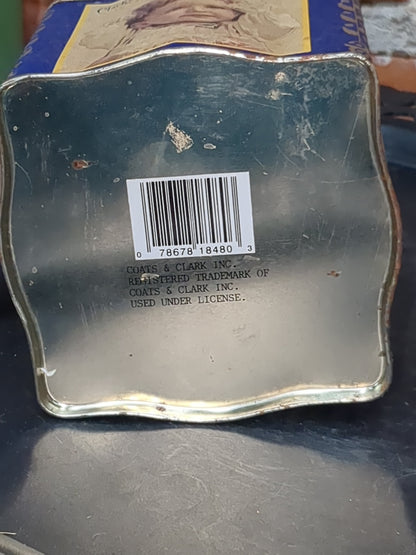 Vintage Bristol Ware Clark's Trade O.N.T. Spool Cotton Tin tin995