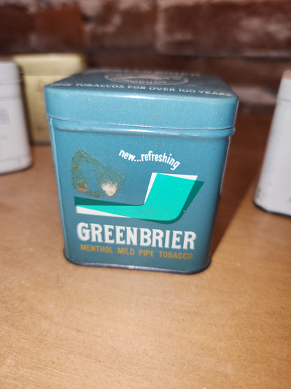 Vintage Kentucky Club Product Tobacco Tins set of 4 London Dock, Club Cavendish, Whitehall Greenbrier NO CONTENTS tt88