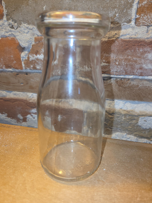 Vintage Milk Bottle Duraglas Half Pint Clear Glass vmb58