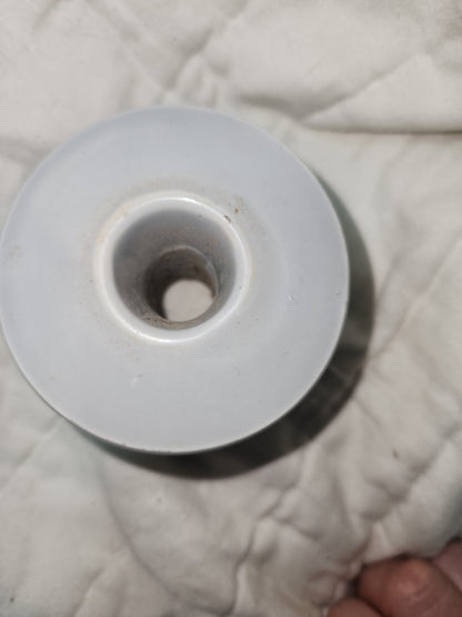 Vintage Electrical Telegraph Knob Tube Wire Insulator Grey Glazed Ceramic I345