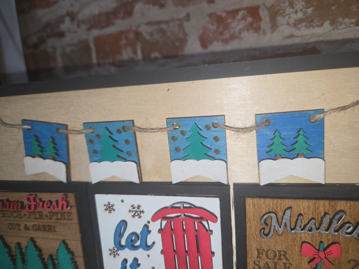Christmas Insert Kit for Interchangeable Frame Can Fit Arch, Rectangle, or Square Frame FRAMES SOLD SEPARATELY ifc1