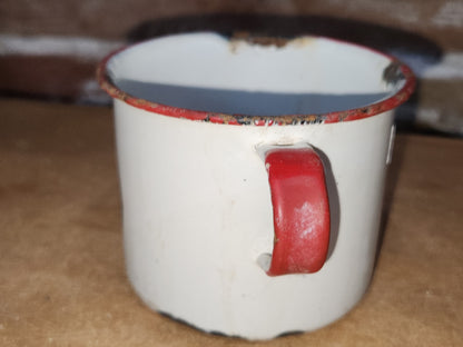 Vintage Enamelware Cup 2 3/4" Tall ew03