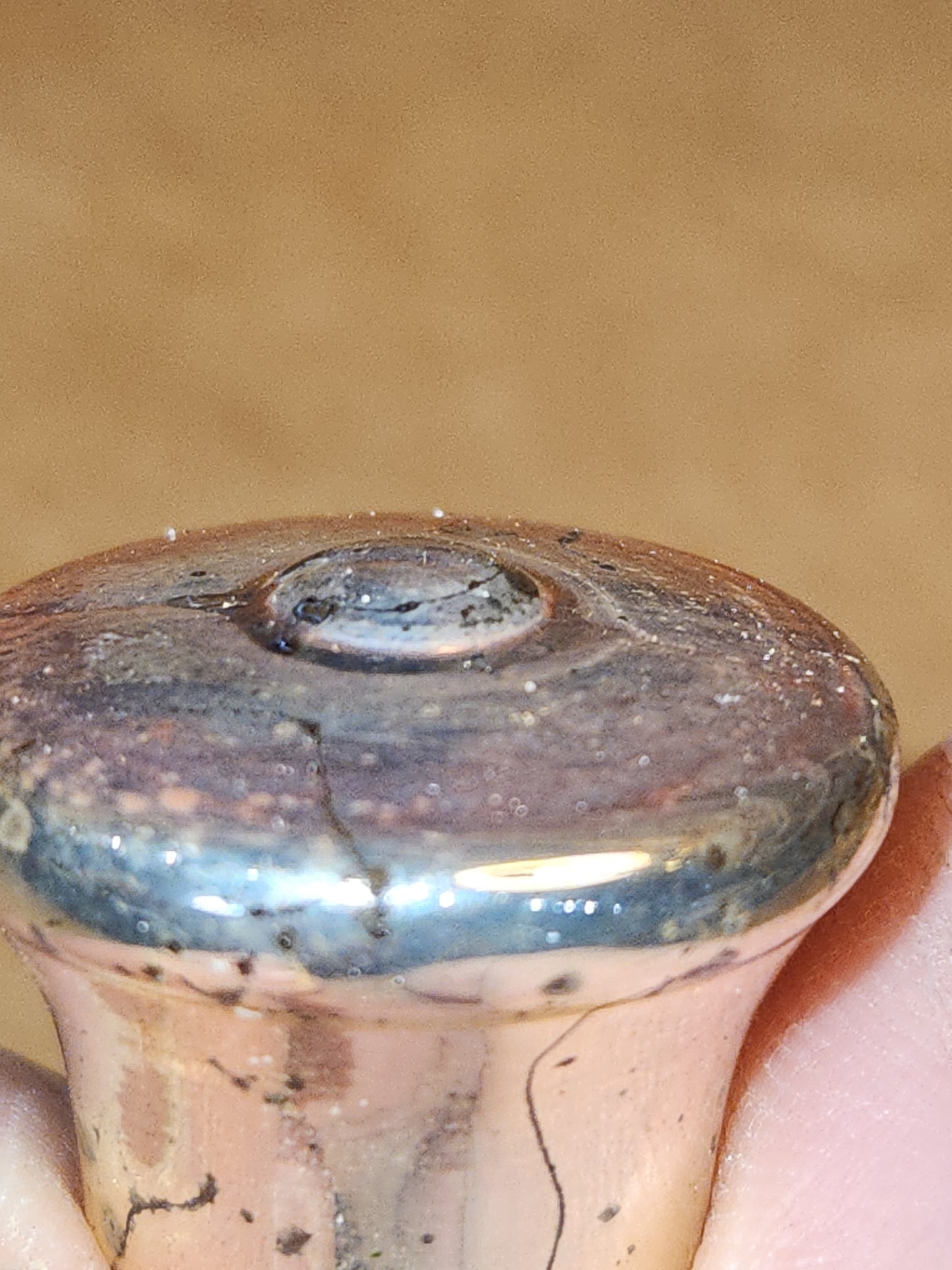 Vintage Mini Mercury Glass Bell Ornaments Set of 3 mg01