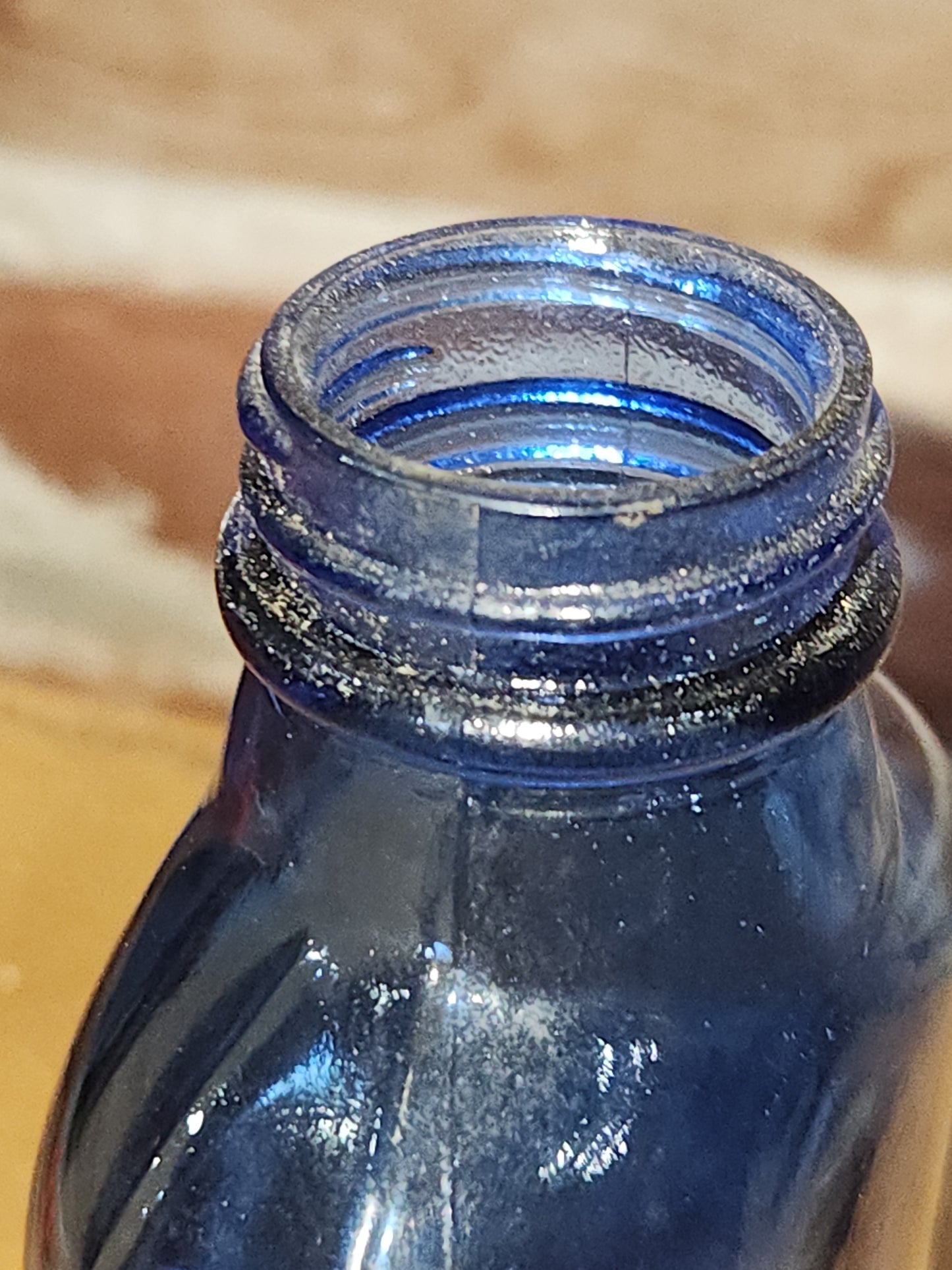 Genuine Phillips Cobalt Blue Glass Medicine Bottle Apothecary Milk Magnesia 5"