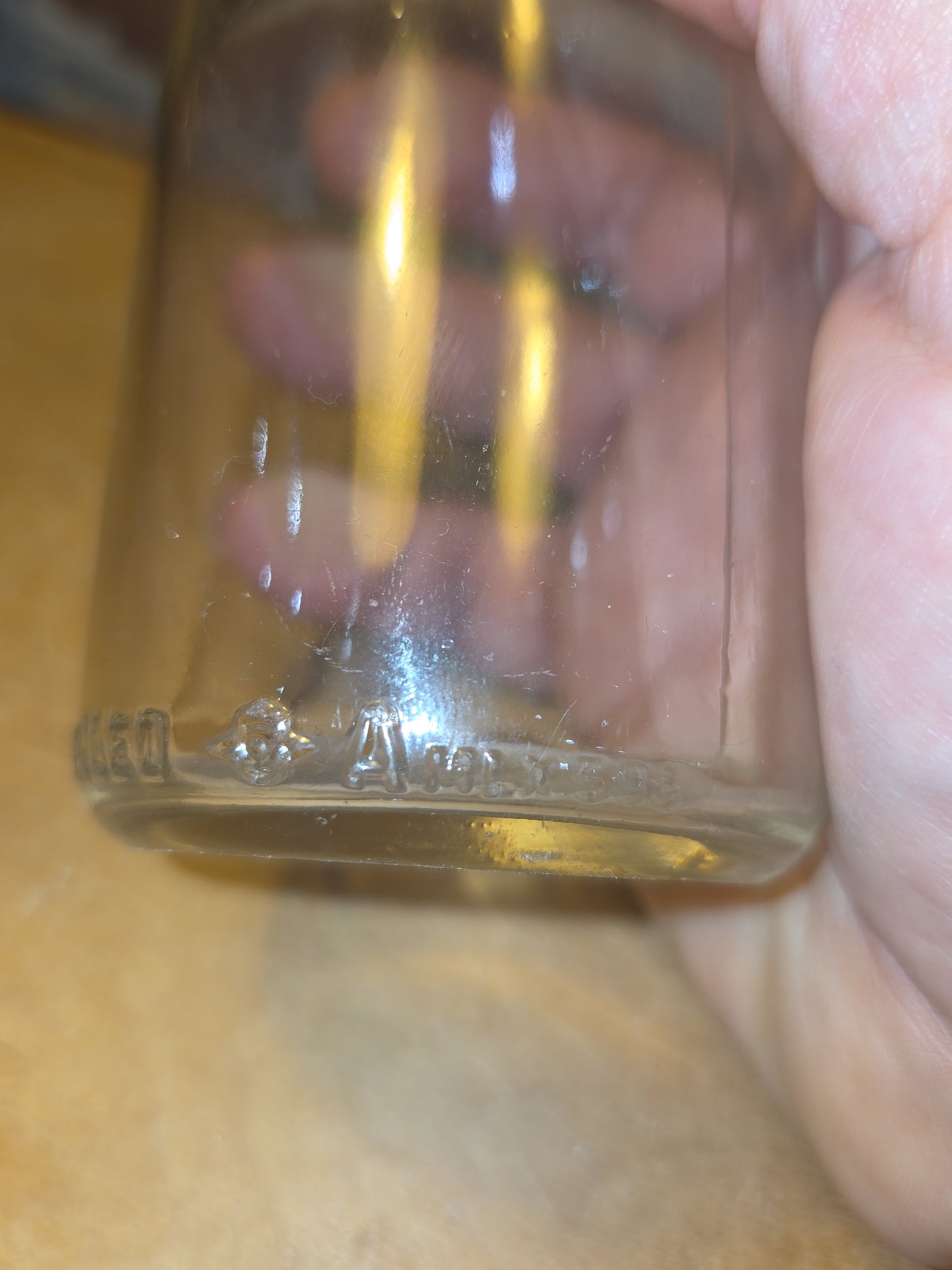 Vintage Milk Bottle Duraglas Half Pint Clear Glass vmb58