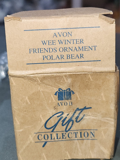 Vintage Avon Wee Winter Friends Ornaments Polar Bear, Seal, Eskimo Set of 3 Ornaments CLEARANCE