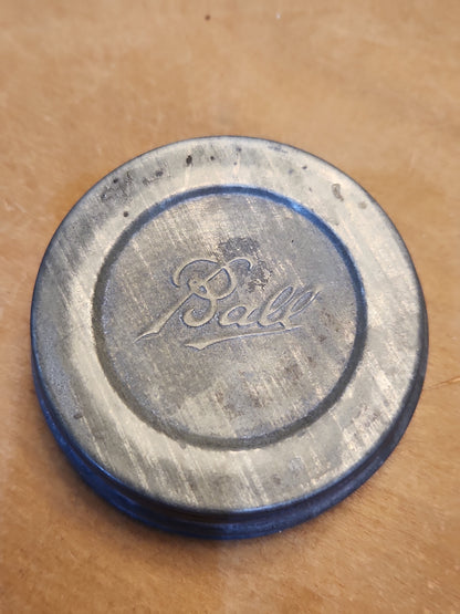 Vintage Ball Perfect Mason Glass Pint Jar #1 Aqua Blue Zinc Ball Lid bl1