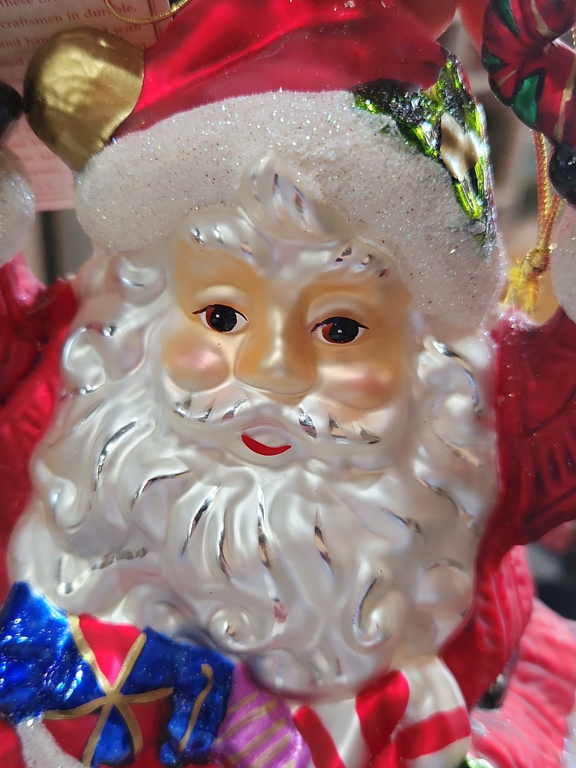 Fitz & Floyd Classics Mercury Glass Santa Ornament Christmas Sugarplum orn543
