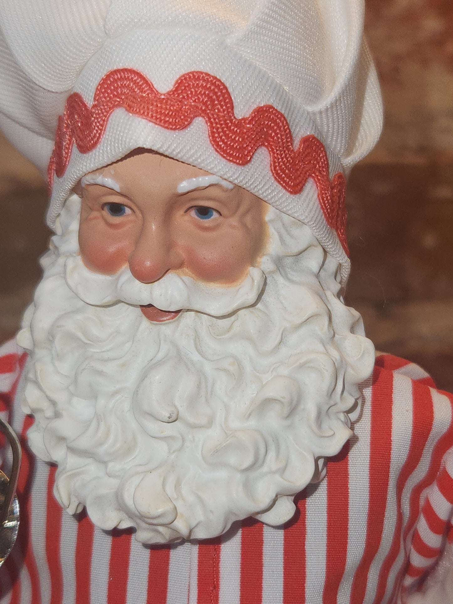 Ashland Christmas Collectible Baker Santa Figurine Gingerbread House Whisk candy Cane