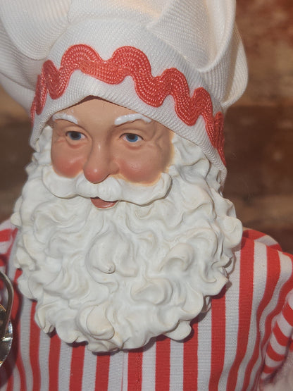 Ashland Christmas Collectible Baker Santa Figurine Gingerbread House Whisk candy Cane