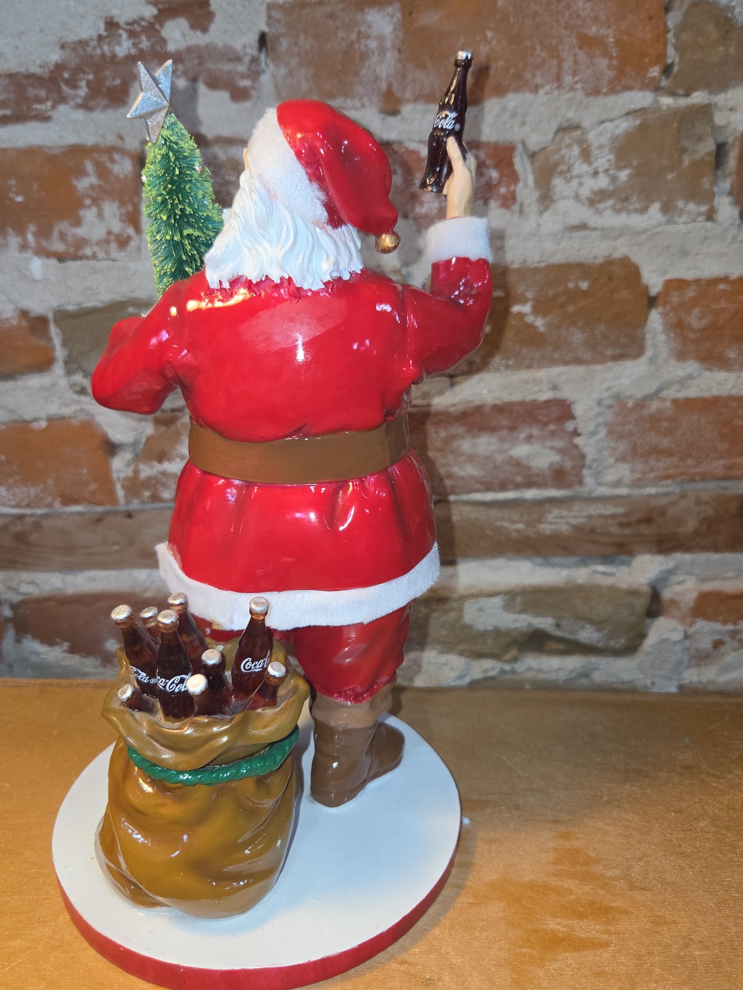 Vintage Coca-Cola Department 56 75th Anniversary Santa Holding Tree and Coke 2006 sf04