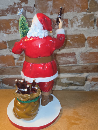 Vintage Coca-Cola Department 56 75th Anniversary Santa Holding Tree and Coke 2006 sf04