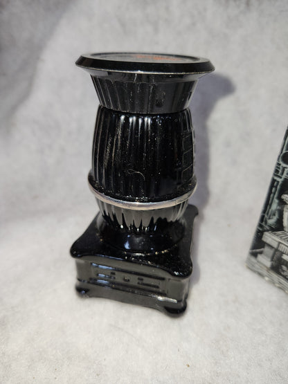 Vintage Avon Pot-Belly Stove Bravo After Shave EMPTY Original Box av655