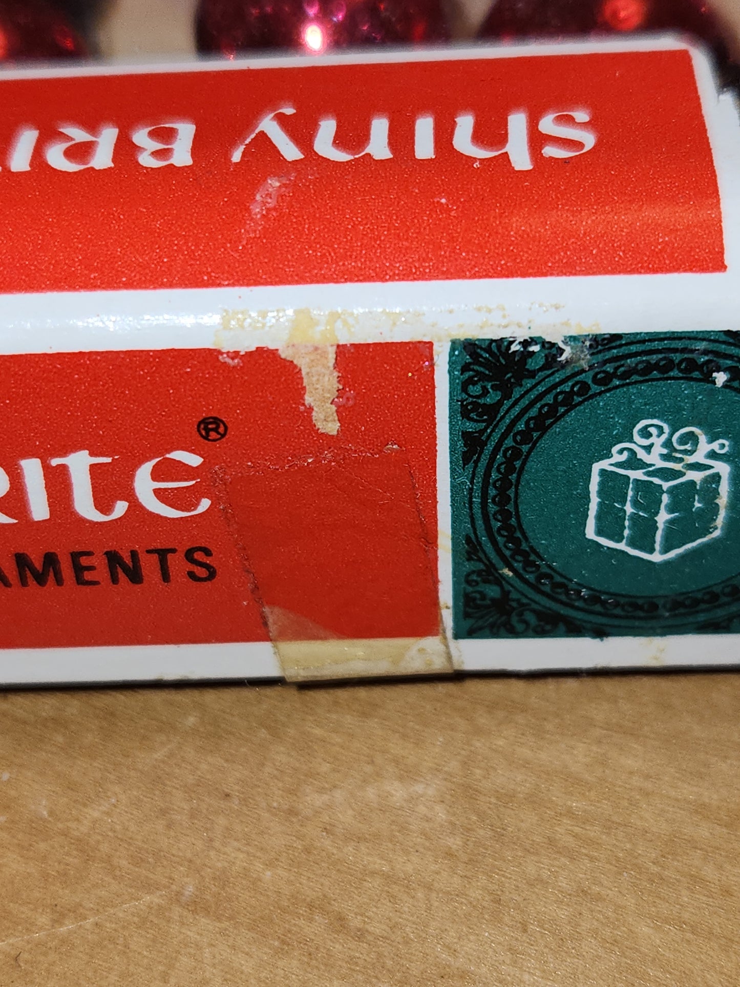 Vintage Shiny Brite 24 Red Mercury Glass Feather Tree Ornaments 1/2 inch 15mm bo123