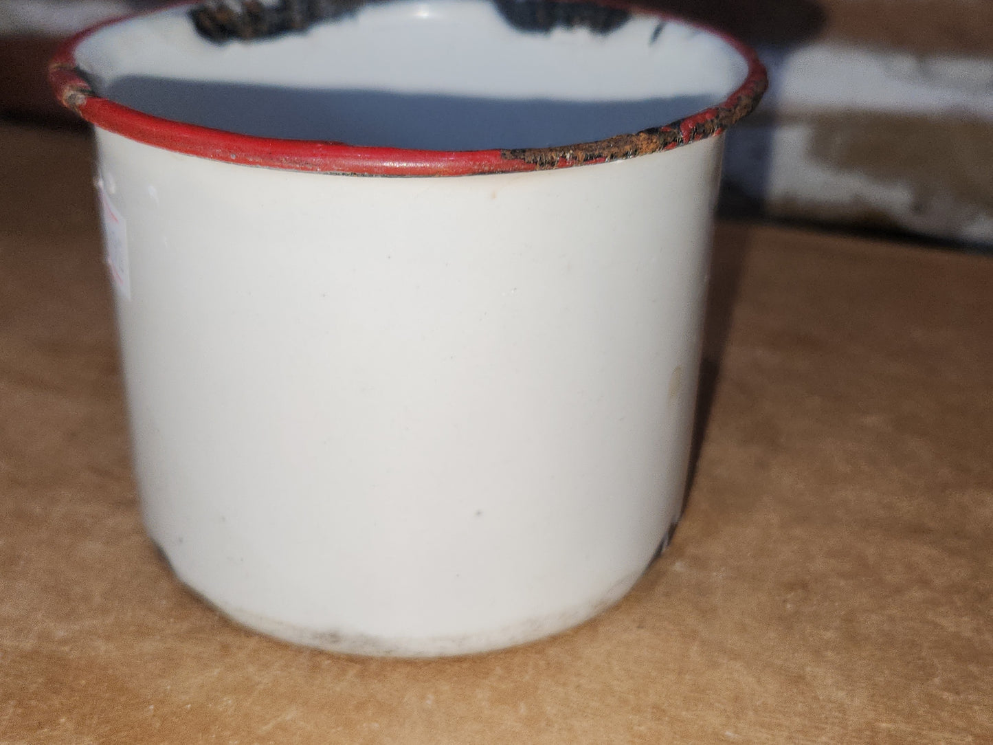 Vintage Enamelware Cup 2 3/4" Tall ew03