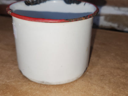 Vintage Enamelware Cup 2 3/4" Tall ew03