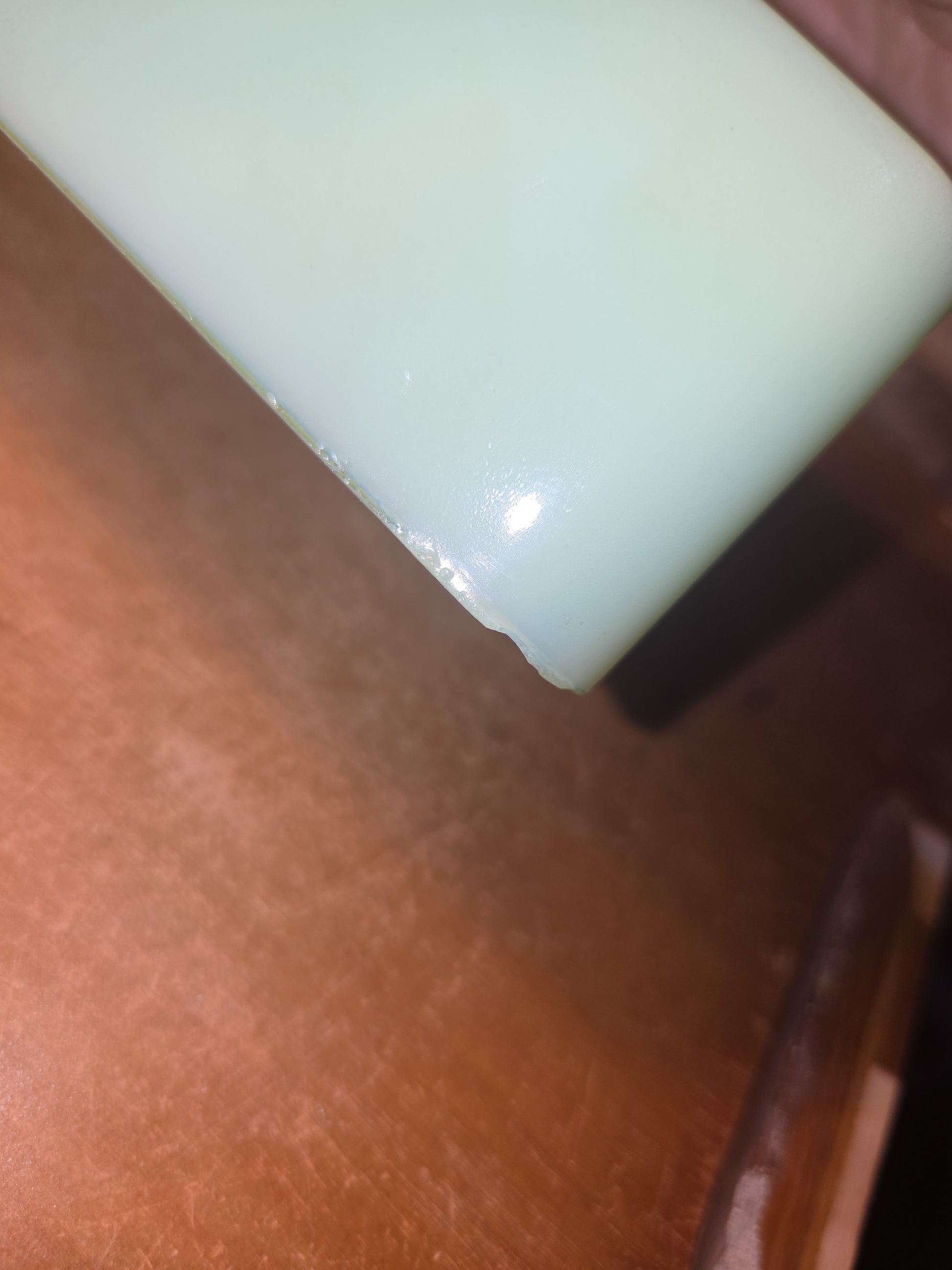 Vintage Uranium Jadeite Jeannette Butter Cover Only AS IS Chips vug66