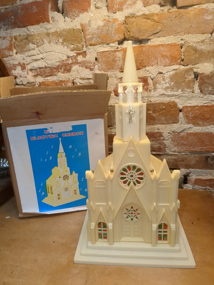 Vintage Musical Church Plays Silent Night AS IS Does Not Light Up Hong Kong