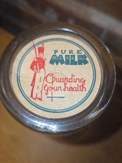 Vintage Milk Bottle Duraglas Half Pint Clear Glass vmb58