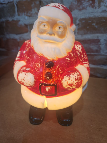 Vintage Tabletop Plastic Santa General Products Company AS IS bm8