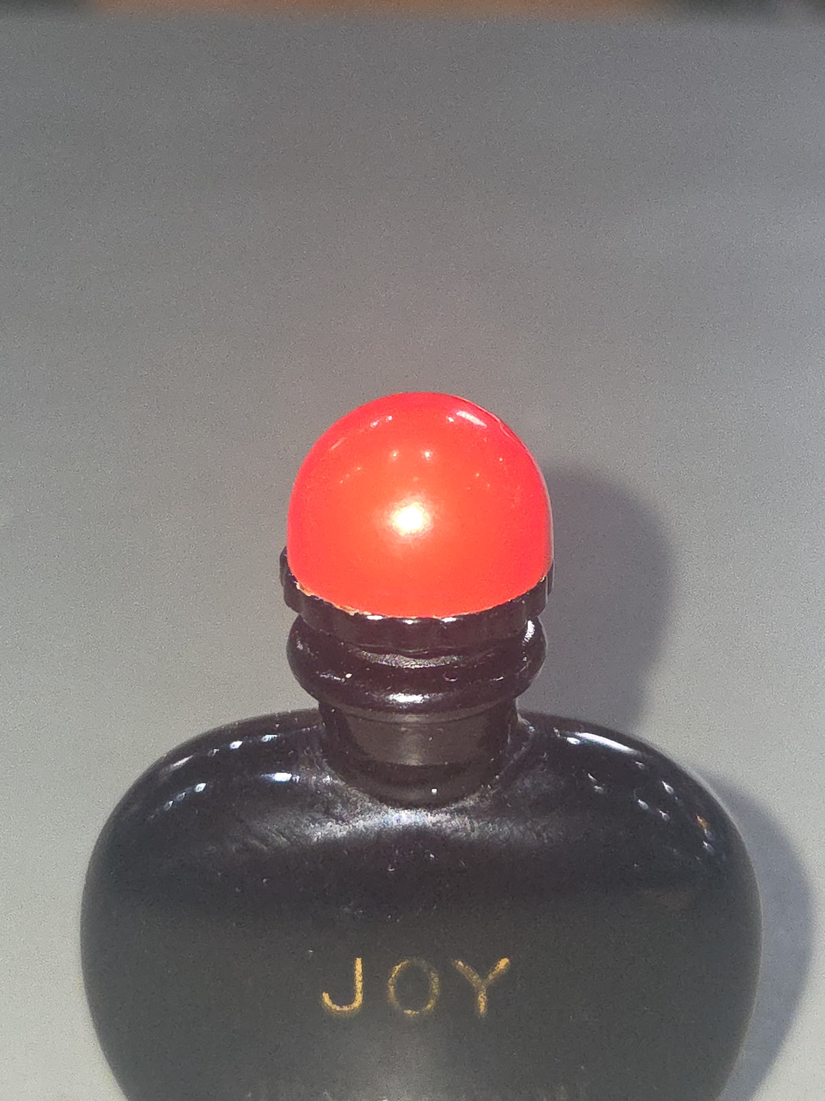 Vintage Miniature Perfume Bottle Joy~Jean Patou France Black Glass 2" EMPTY vpb6