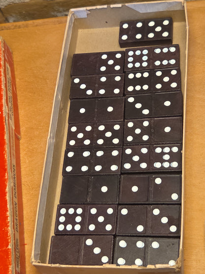Vintage Dragon Dominoes Double Nine Set No. 920 Halsam AS IS 920