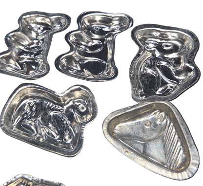 Vintage Animal Mold Chocolate Butter Candy Set of 13 Cat Fish Horse Bunny Frog Sheep Chicken Pelican vm56