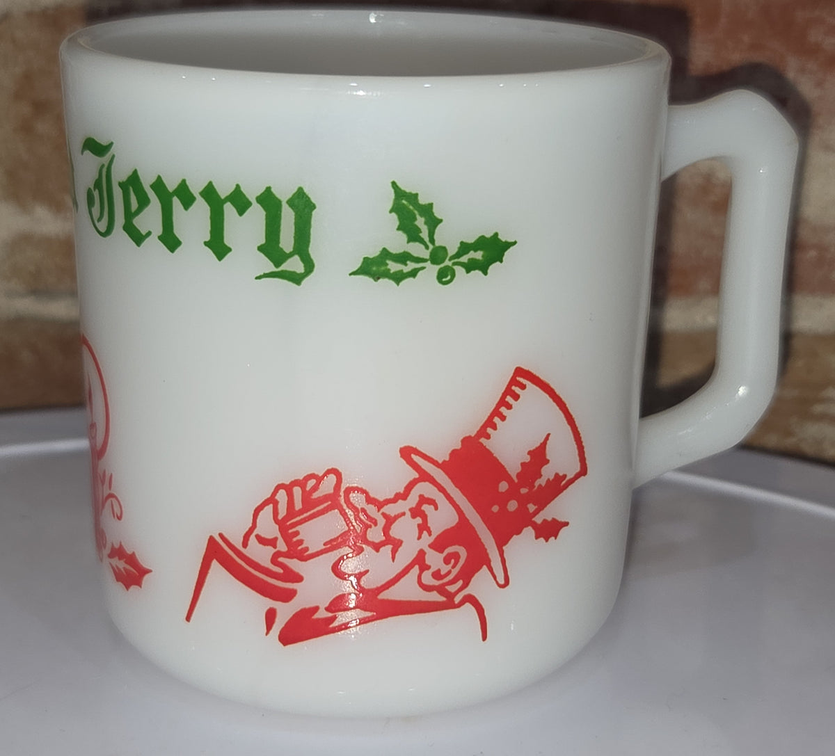 Vintage Hazel Atlass Milk Glass Eggnog Cup Mug Tom & Jerry 1 Replacement Mug