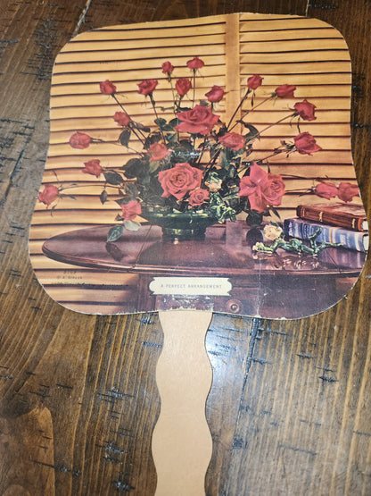 Vintage Advertising Fans Set of 3 Steele Funeral Home Nebraska Norcraft Inc. Cincinnati Ohio fan5