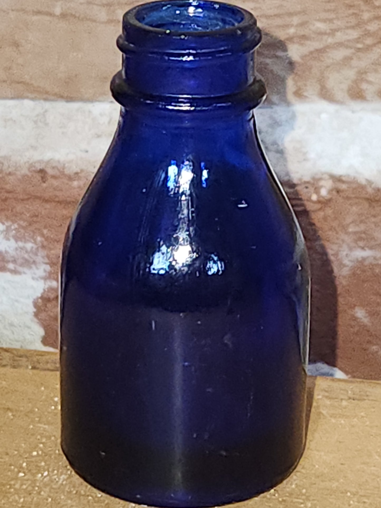 Vintage Vicks Cobalt Blue Glass Bottle Collectible Medicine Advertising VaTroNal