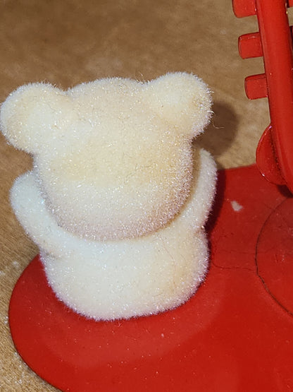 Vintage Avon Bear Ornaments Two Benches One Horn One Trumpet As IS No box