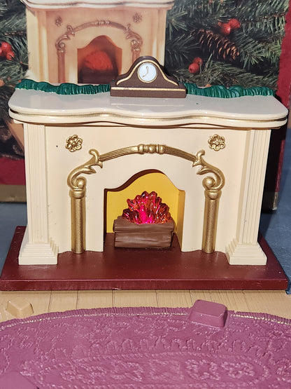 Vintage Hallmark Keepsake Lighted Tabletop Display Flickering Light Fireplace Display for The Bearingers Ornaments 1993 NO Ornaments Included ho1199
